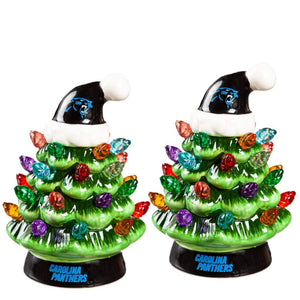 Carolina Panthers LED Ceramic Christmas Tree - 4