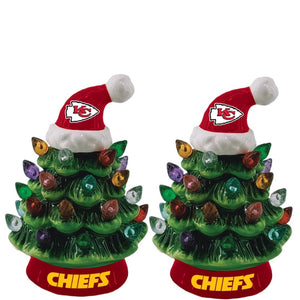 Kansas City Chiefs LED Ceramic Christmas Tree - 4