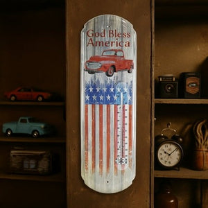 God Bless America Vintage Thermometer