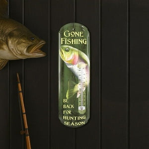 Gone Fishing Vintage Thermometer