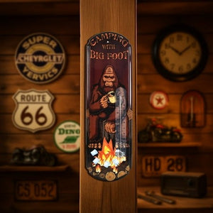 Camping With Big Foot Vintage Thermometer