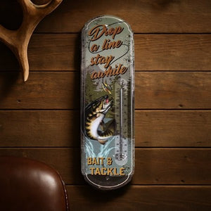 Drop A Line Stay Awhile Vintage Thermometer