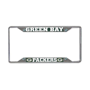 Green Bay Packers License Plate Frame Silver