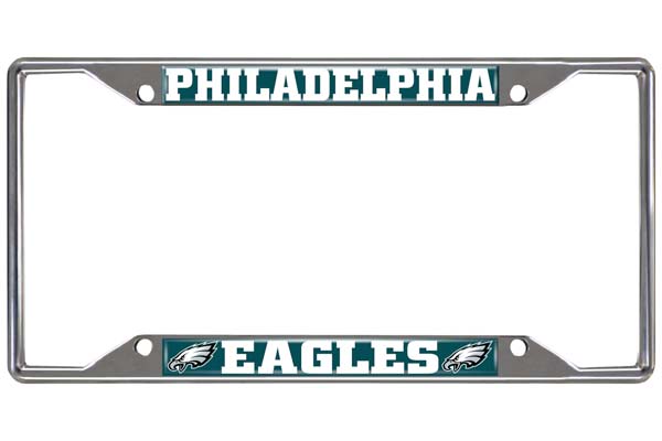 Philadelphia Eagles License Plate Frame Silver