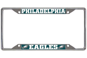 Philadelphia Eagles License Plate Frame Silver