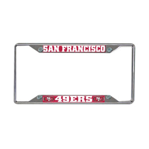San Francisco 49ers License Plate Frame Silver