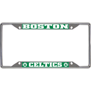 Boston Celtics License Plate Frame Silver
