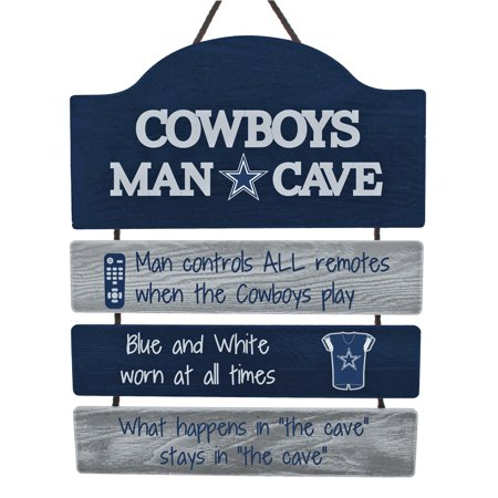 Dallas Cowboys Man Cave Rules Wood Sign