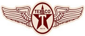 Texaco Wings Shaped Embossed Metal Signs