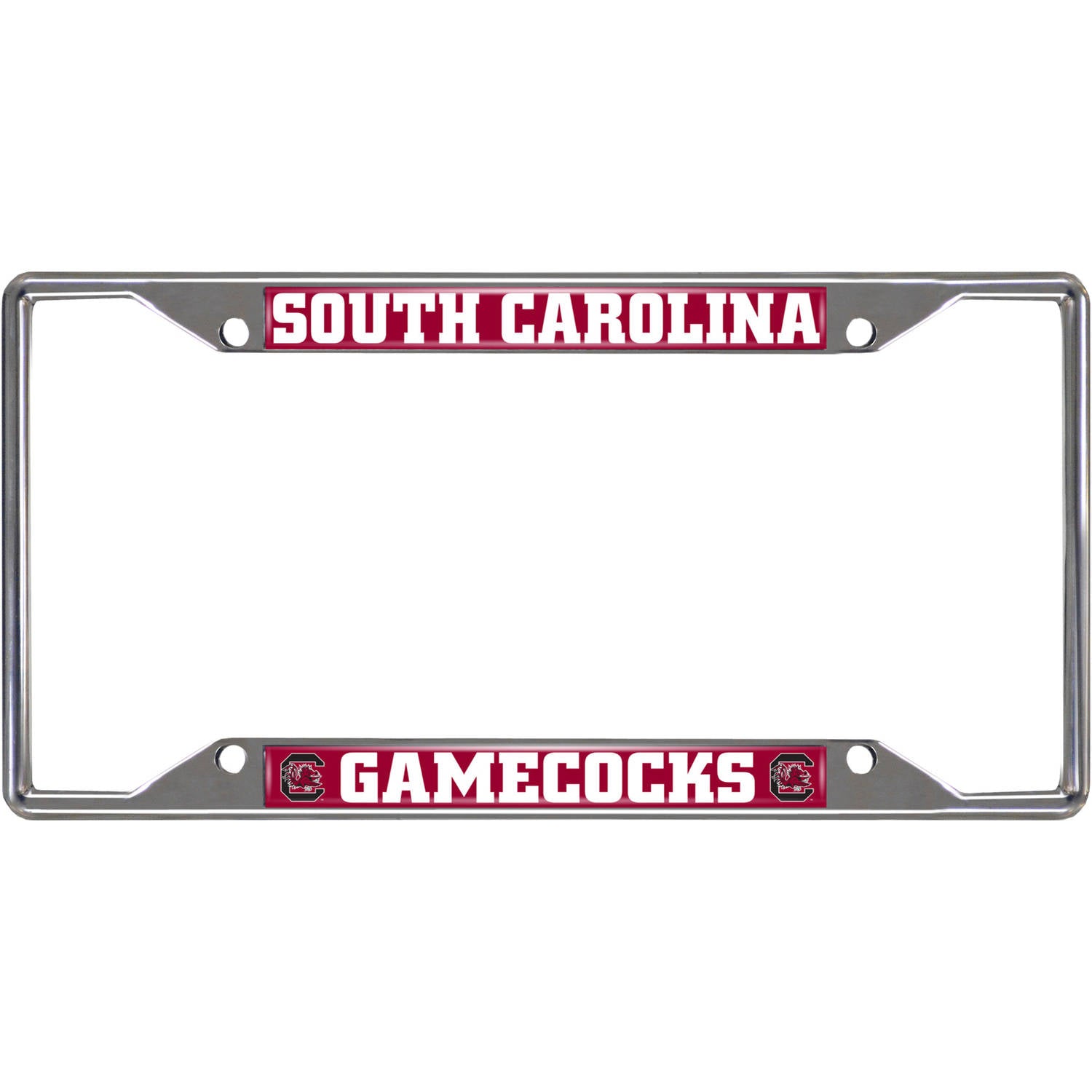 South Carolina Gamecocks License Plate Frame Silver