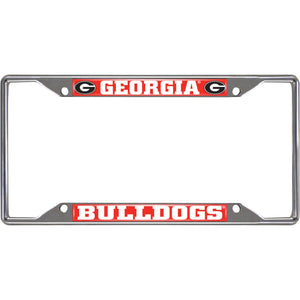 Georgia Bulldogs License Plate Frame Silver