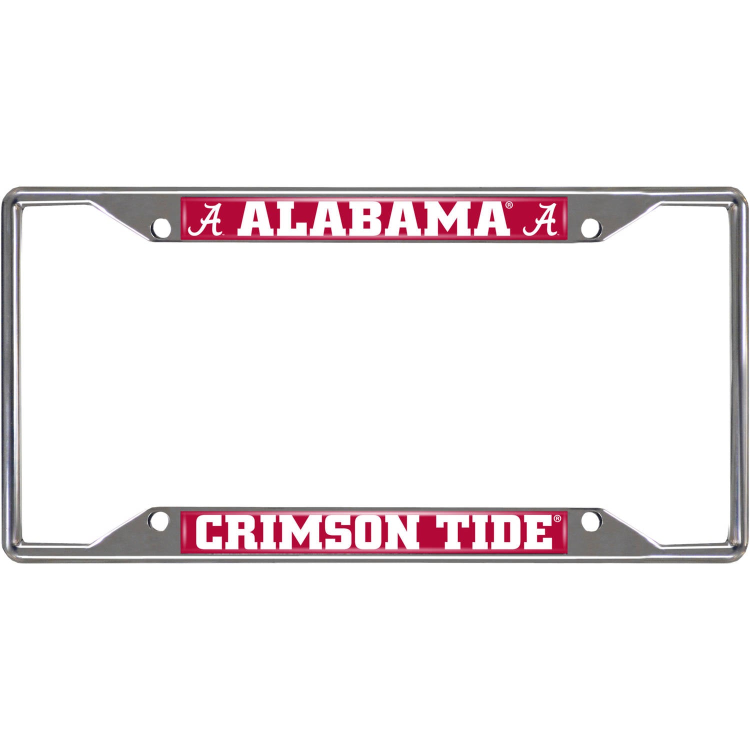 Alabama Crimson Tide License Plate Frame Silver