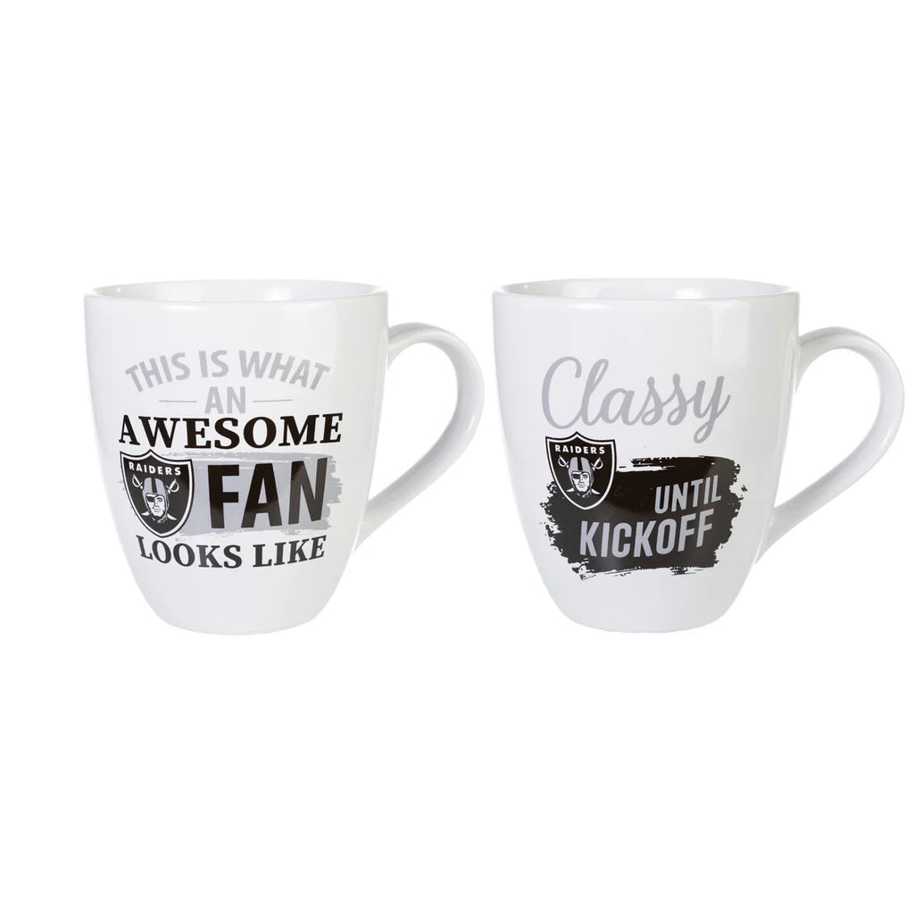 Las Vegas Raiders Ceramic Cup O'Java 17oz Gift Set