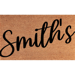 Personalized Script Name Coir Mat