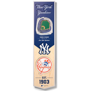 New York Yankees 3D Wood Stadium Banner - Large