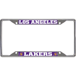 Los Angeles Lakers License Plate Frame Silver