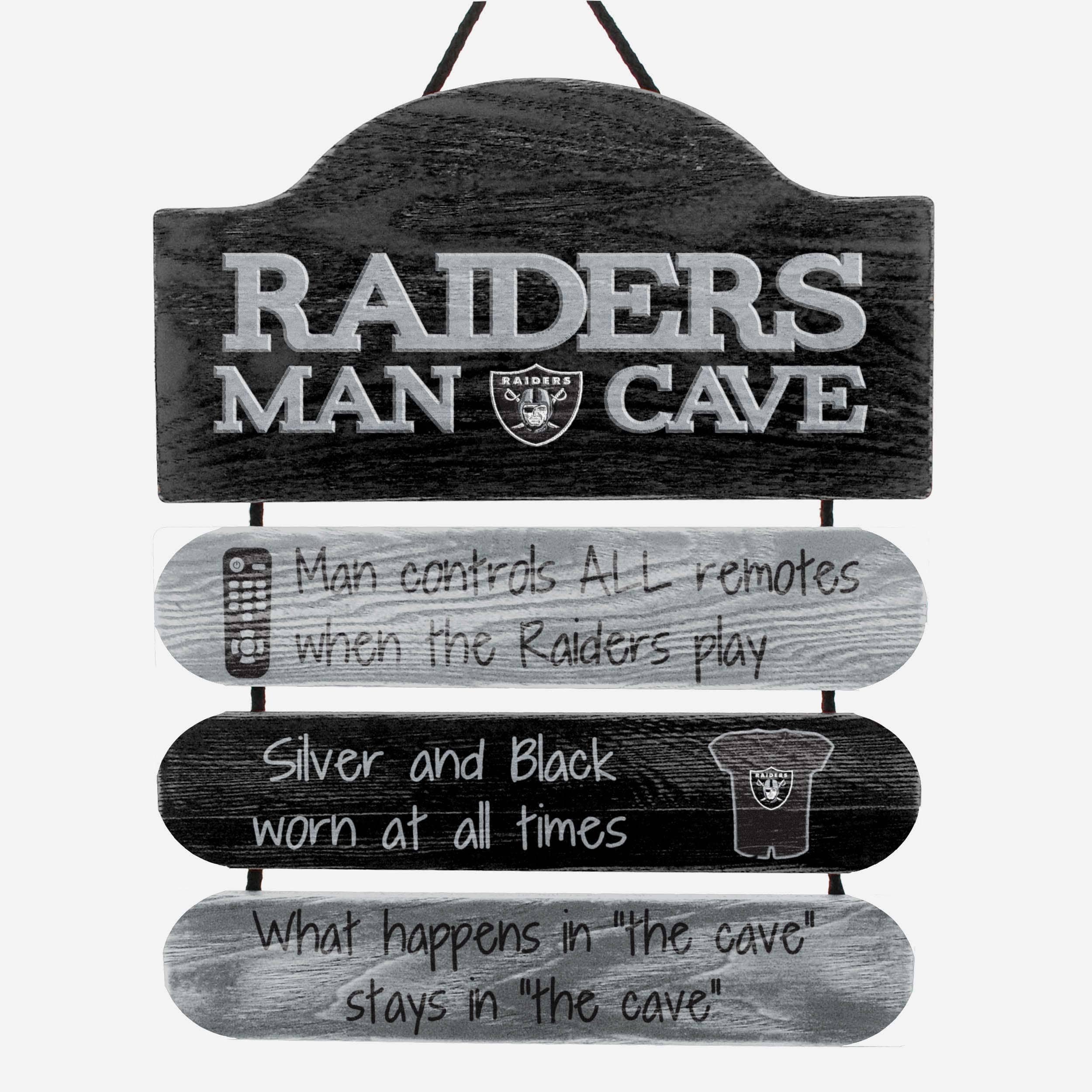 Las Vegas Raiders Man Cave Rules Wood Sign