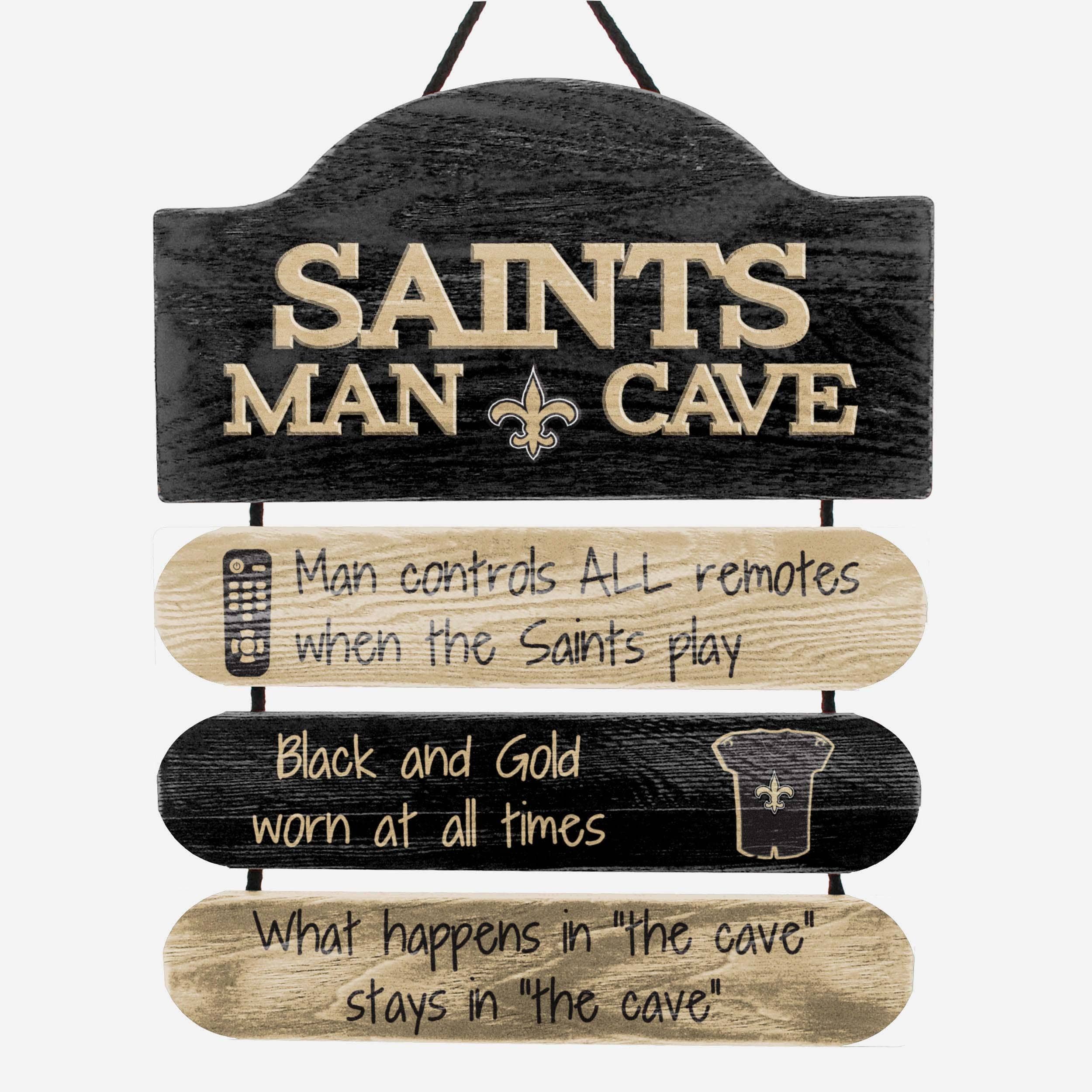 New Orleans Saints Man Cave Rules Wood Sign