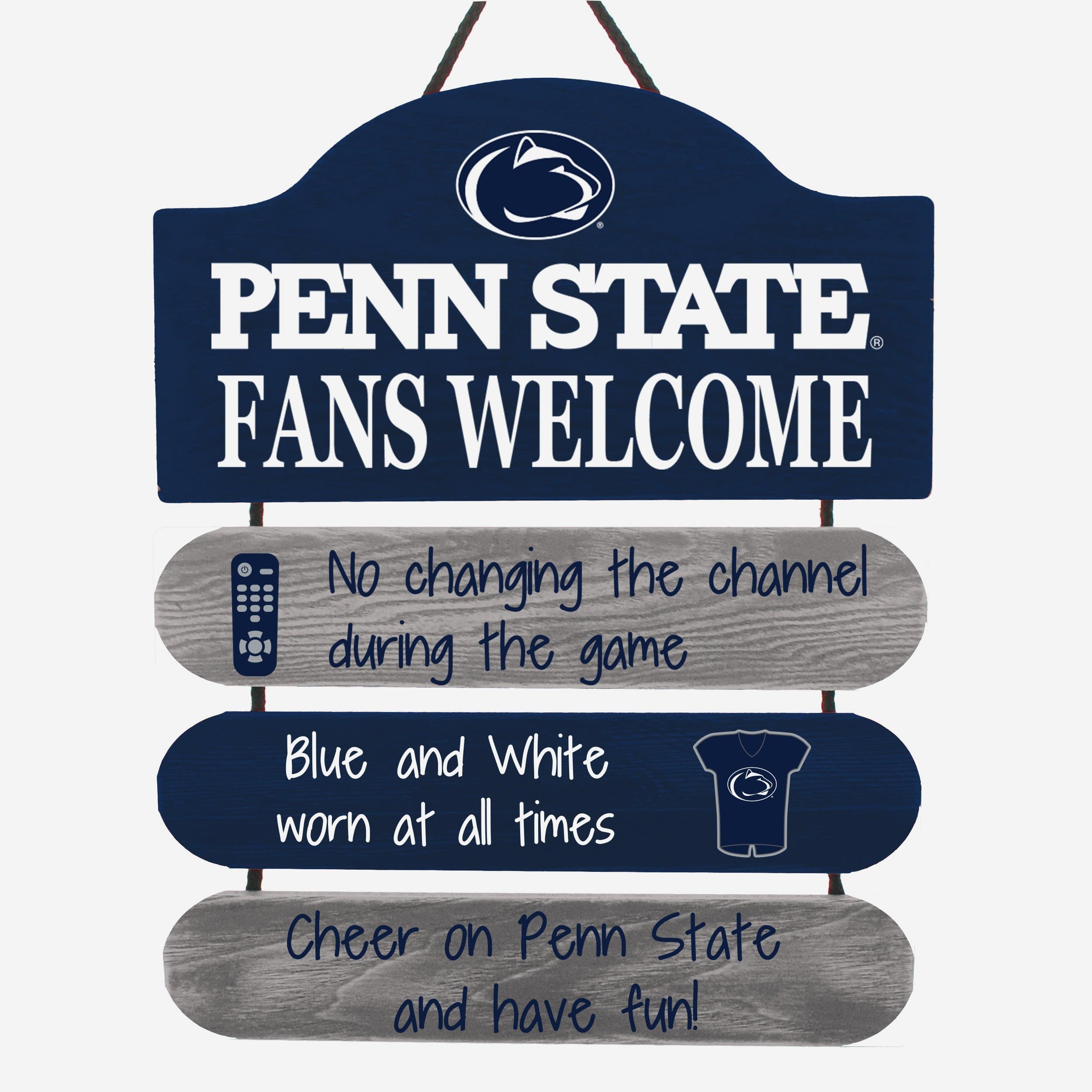 Penn State Man Cave Rules Wood Sign
