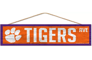 Clemson Tigers Avenue Rope Signs 4x17