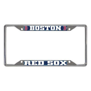 Boston Red Sox License Plate Frame Silver