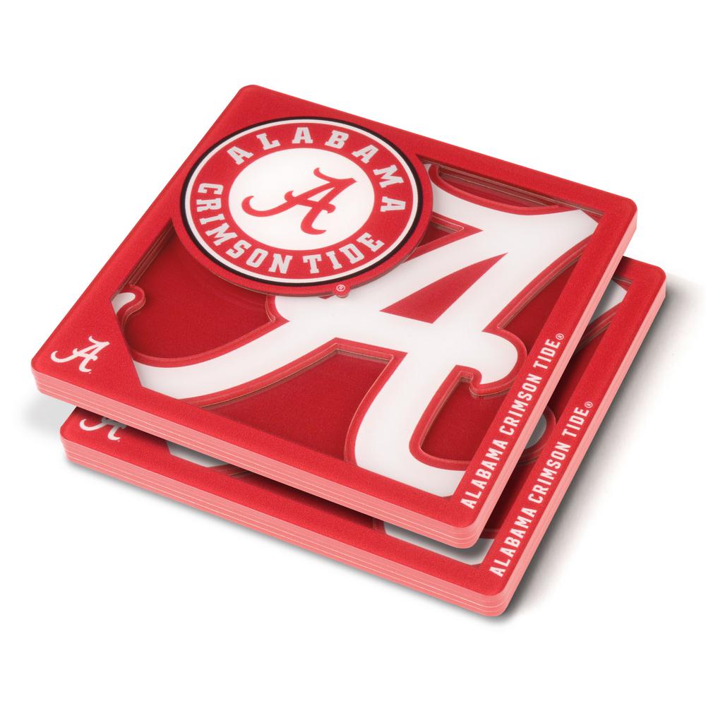 Alabama Crimson Tide 3D Logo Drink Coaster