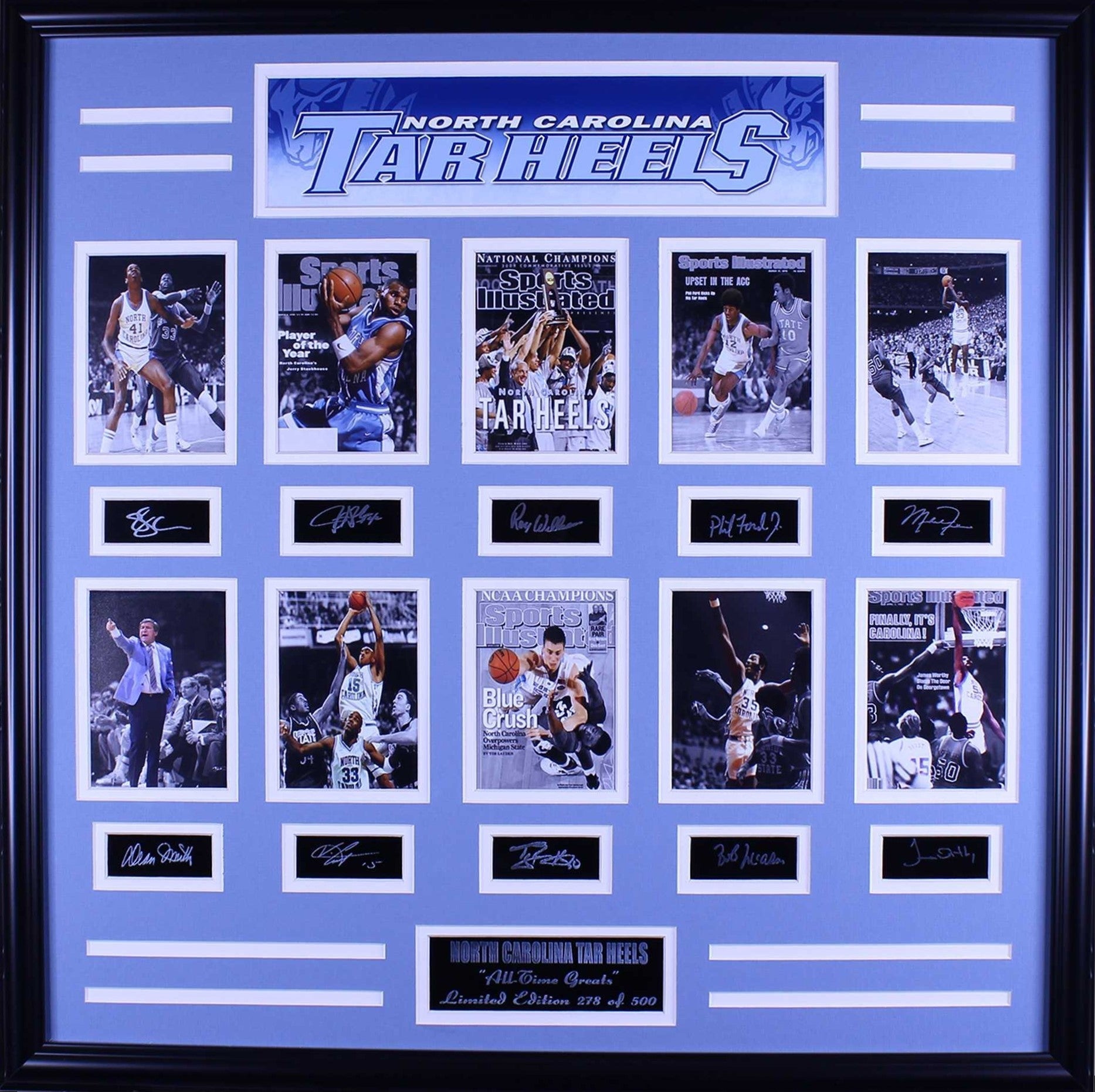 North Carolina Tar Heels All Time Greats Frames