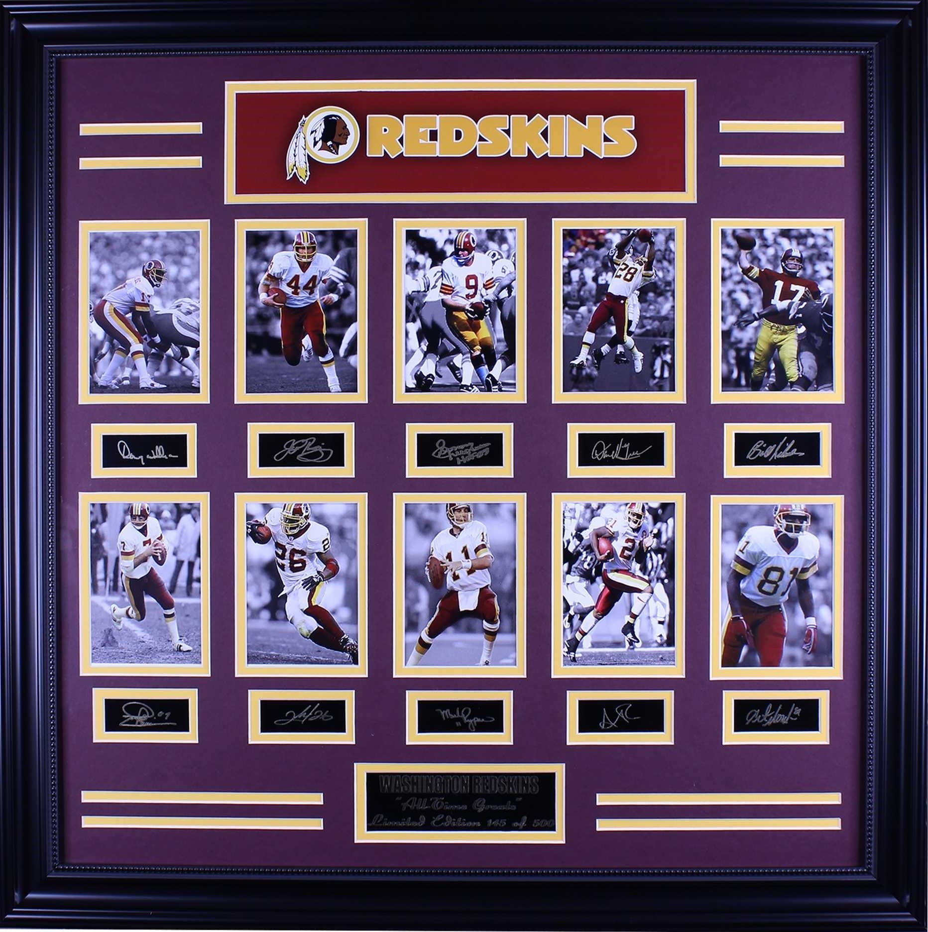 Washington Redskins All Time Greats Frames