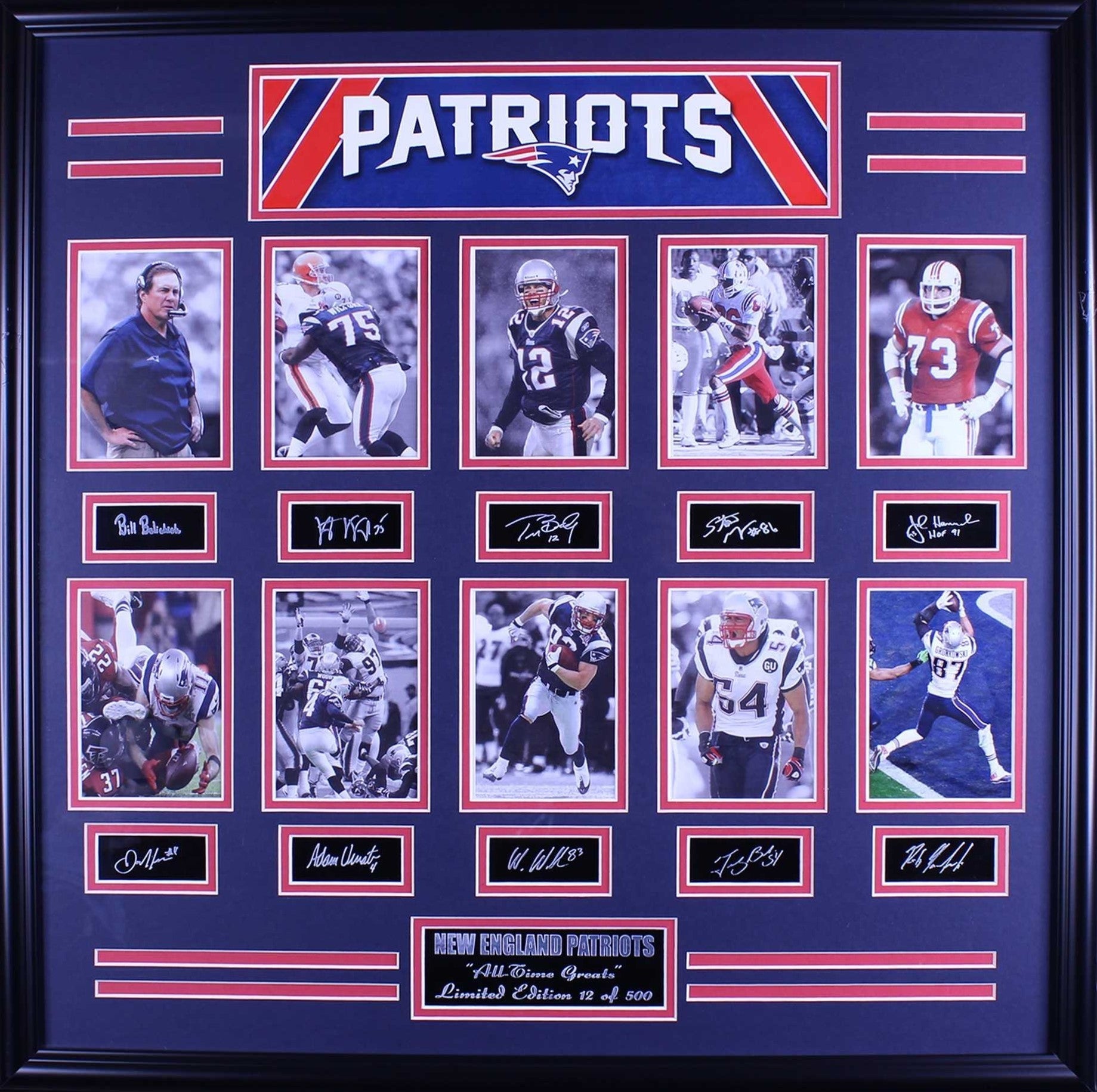 New England Patriots All Time Greats Frames
