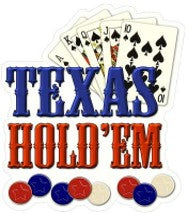 Texaco Hold'em Shaped Embossed Metal Signs
