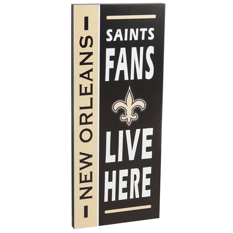 New Orleans Saints Fans Live Here Wood Sign