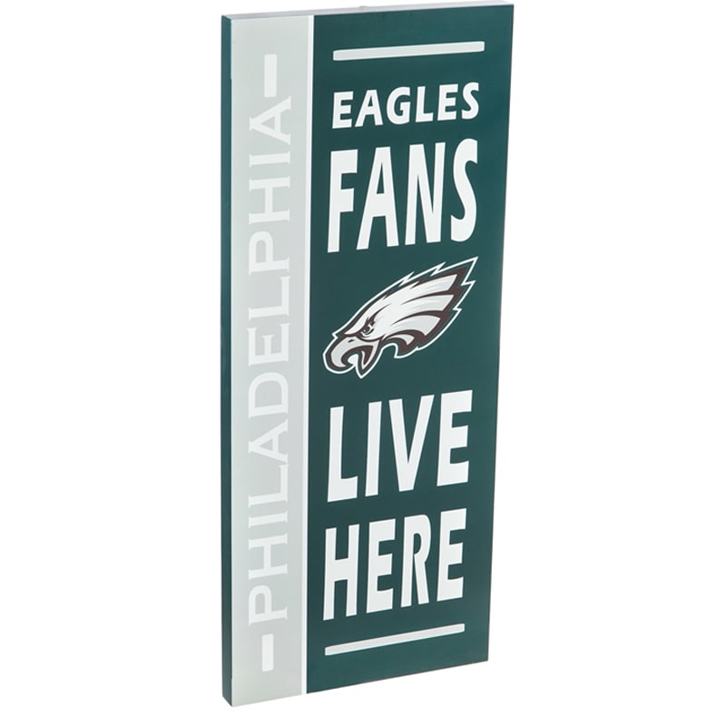 Philadelphia Eagles Fans Live Here Wood Sign
