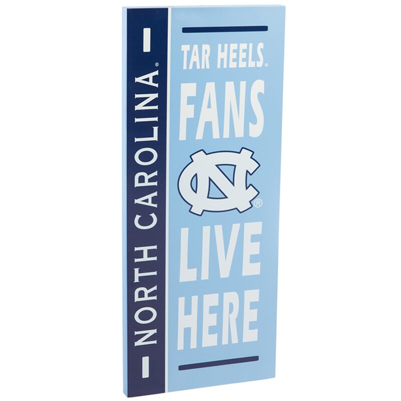North Carolina Tar Heels Fans Live Here Wood Sign