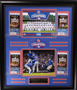 Chicago Cubs World Champions With Ticket Large Frames