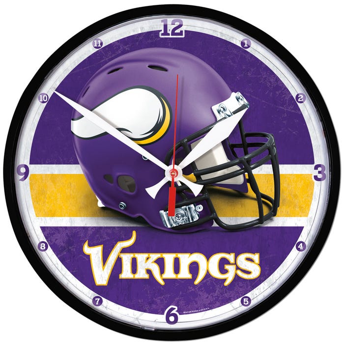 Minnesota Vikings Round Wall Clocks