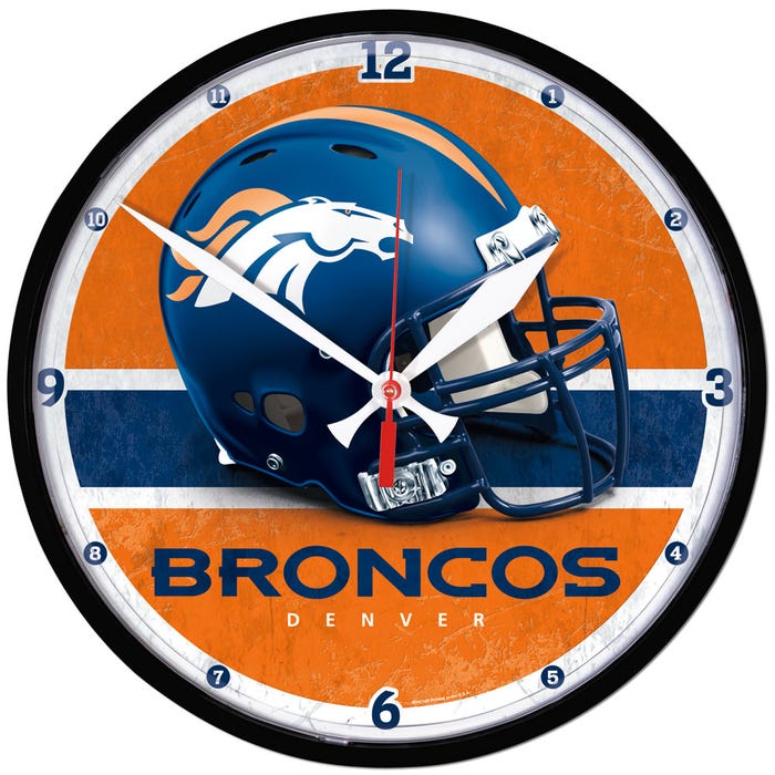 Denver Broncos Round Wall Clocks