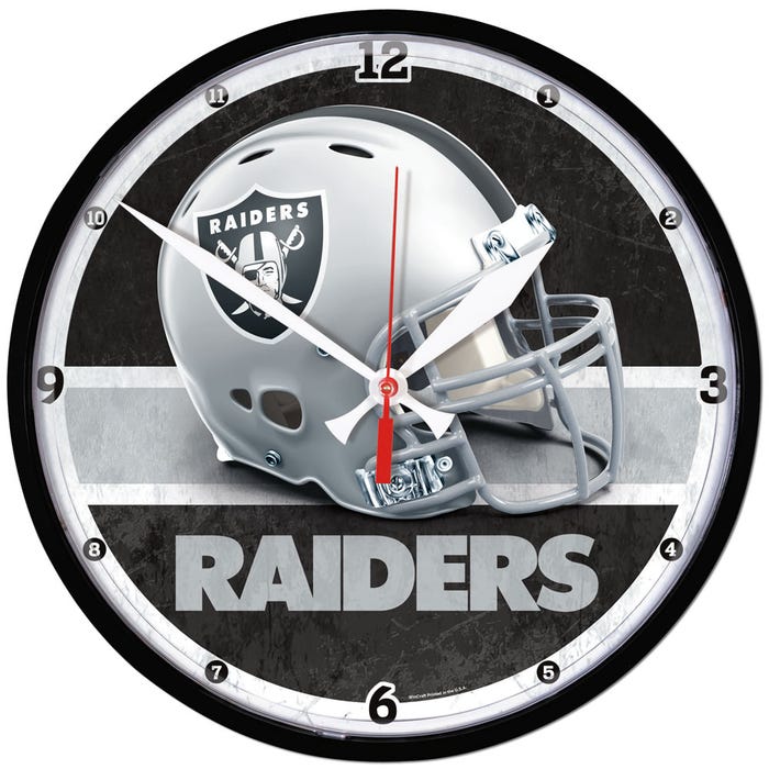 Las Vegas Raiders Round Wall Clocks