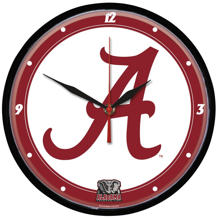Alabama Crimson Tide Round Wall Clocks