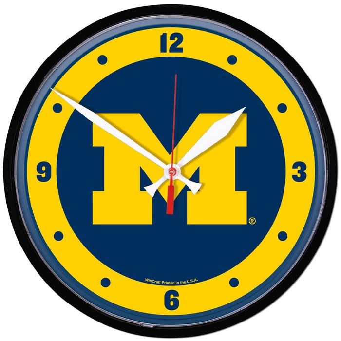 Michigan Wolverines Round Wall Clocks