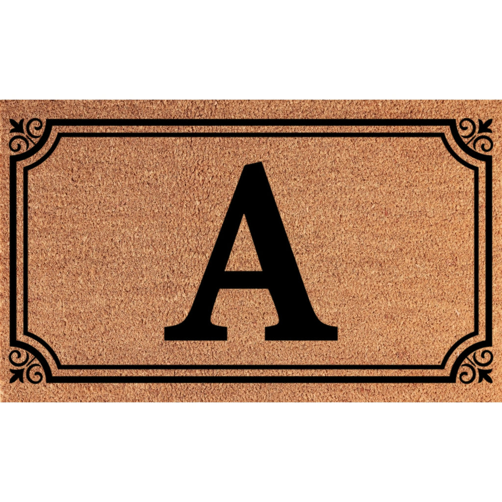 Personalized Initial Coir Mats – Custom Monogram Welcome Design