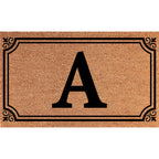 Personalized Initial Coir Mats – Custom Monogram Welcome Design