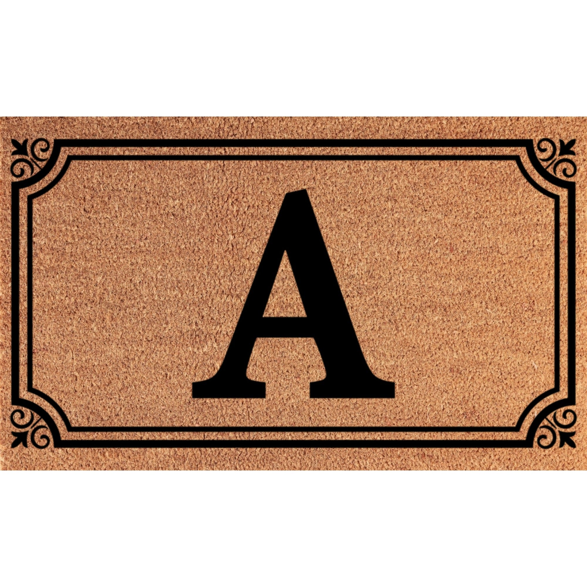 Personalized Initial Coir Mats – Custom Monogram Welcome Design