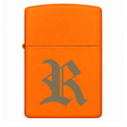 Personalized Orange Matte Zippo Lighter – Custom Engraved