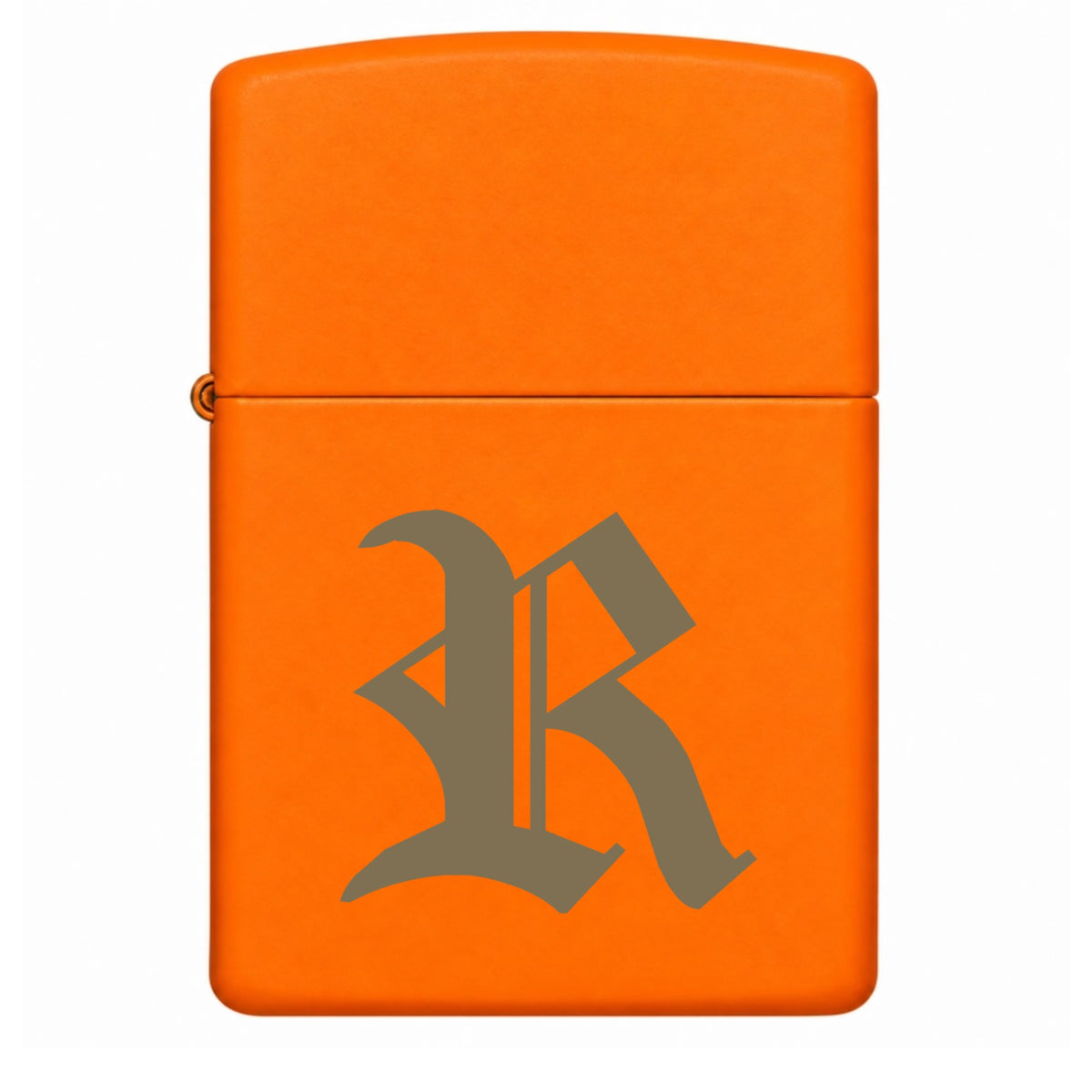 Personalized Orange Matte Zippo Lighter – Custom Engraved