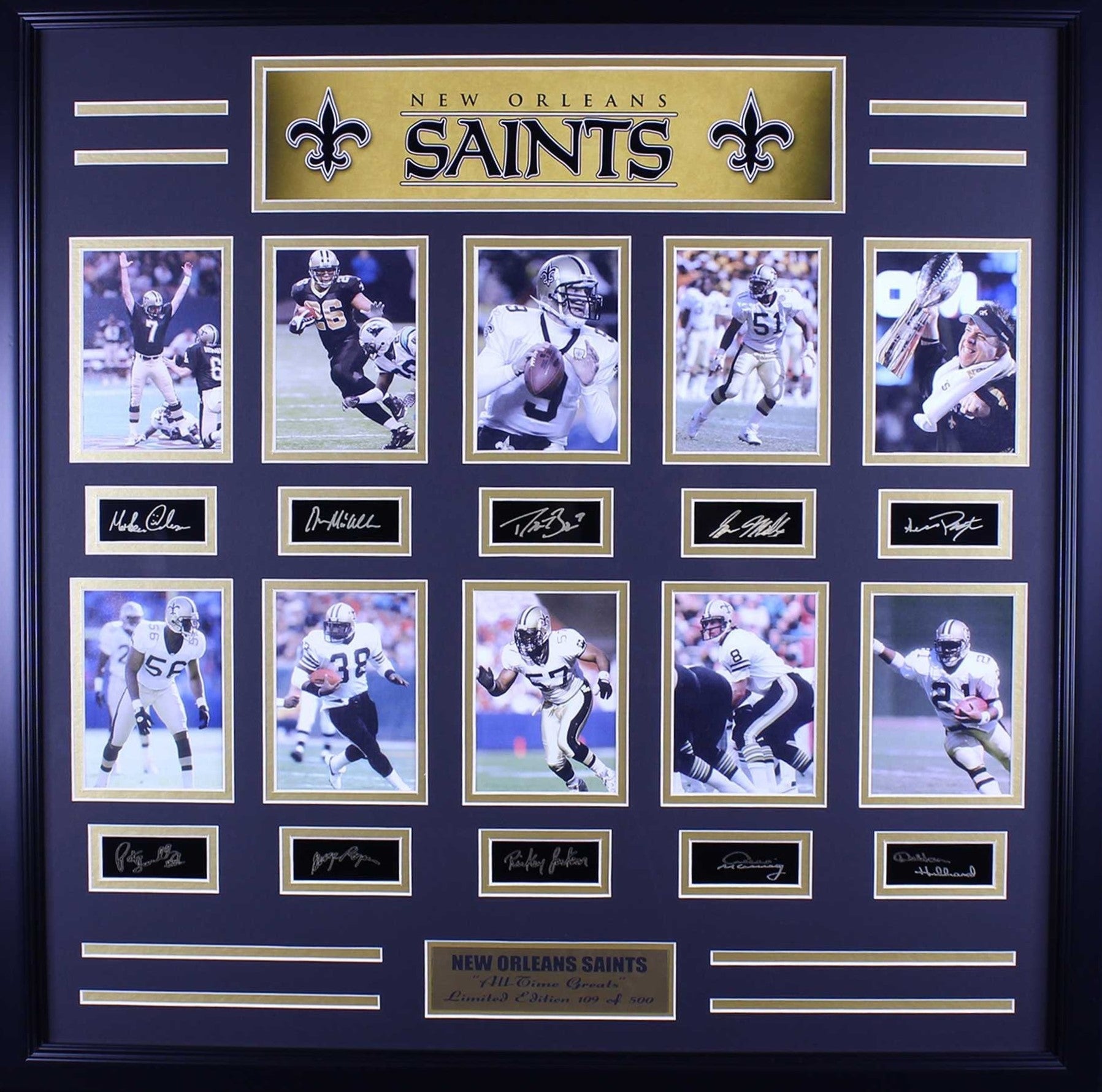 New Orleans Saints All Time Greats Frames