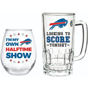 Buffalo Bills Stemless 17OZ Wine & Beer 16 OZ Gift Set