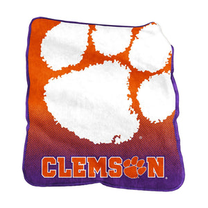 Clemson Tigers Design 2 Raschel Throw Blanket