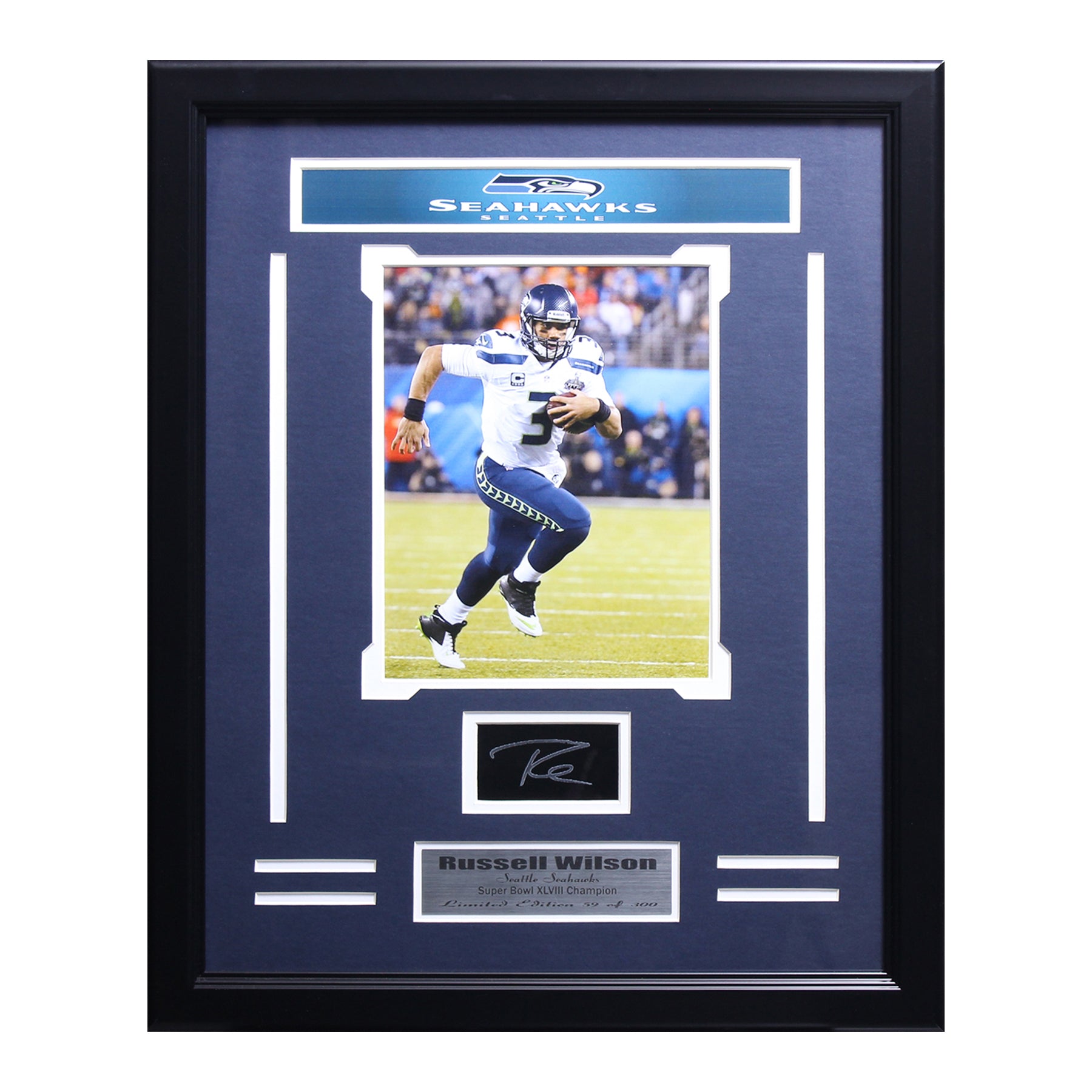 Seattle Seahawks Russell Wilson Engraved Signature Medium Frames