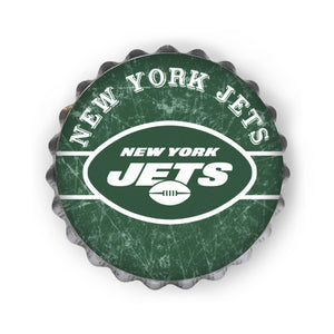 New York Jets Distressed Bottle Cap Signs