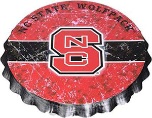 North Carolina State Wolfpack Distressed Bottle Cap Signs